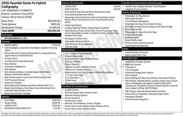hyundai santa fe 2026 5NMP5DG11TH088731 image hyundai santa fe 2026 5NMP5DG11TH088731 image